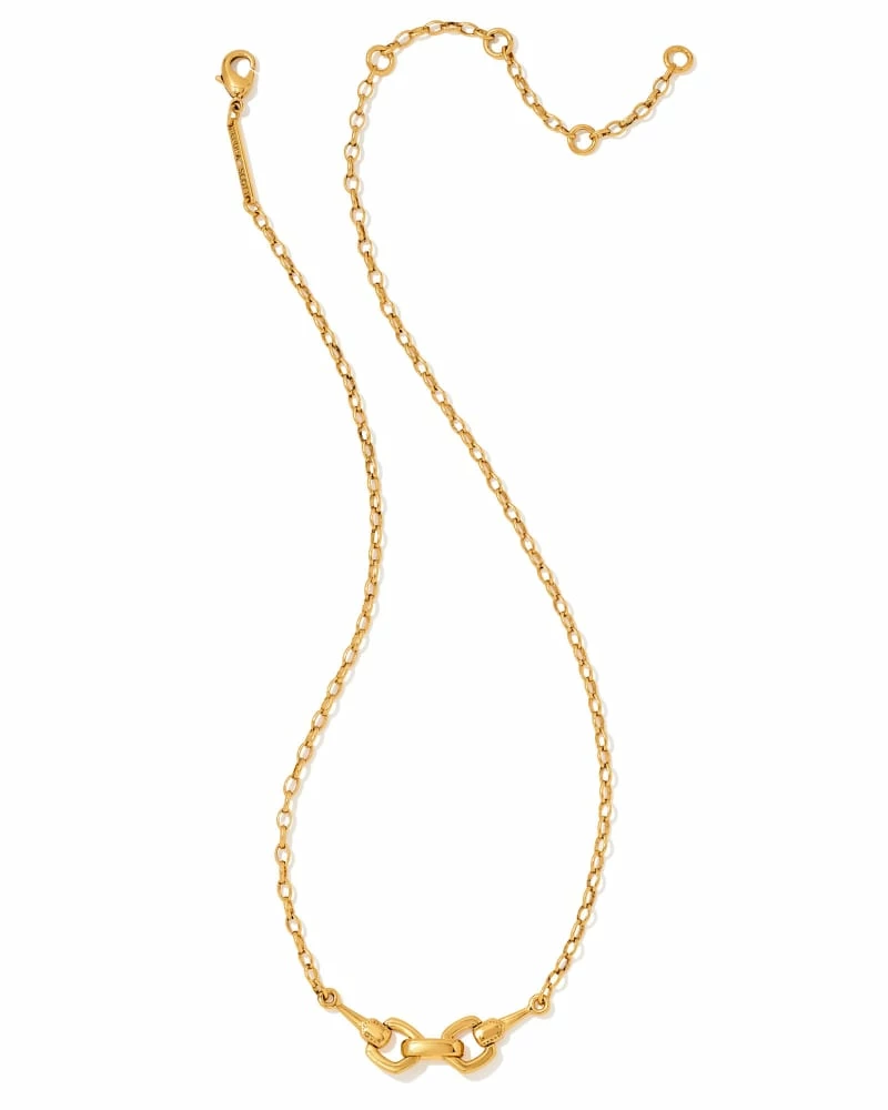 Kendra Scott Beau Short Pendant Necklace In Vintage Gold 2 Kendra Scott Beau Short Pendant Necklace In Vintage Gold - Image 2