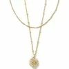 Kendra Scott Brielle Multi Strand Necklace In Gold