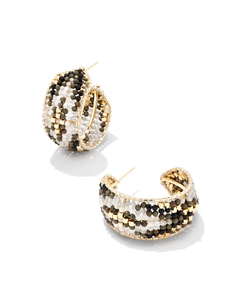 Kendra Scott Britt Gold Hoop Earrings In Neutral Mix 3 Kendra Scott Britt Gold Hoop Earrings In Neutral Mix - Image 3