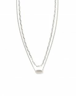 Kendra Scott Brooke Multi Strand Necklace In Silver