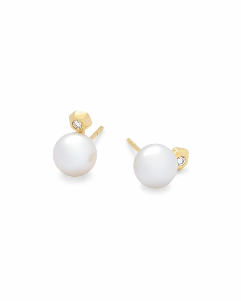 Kendra Scott Cathleen 14k Yellow Gold Stud Earrings 4 Kendra Scott Cathleen 14k Yellow Gold Stud Earrings - Image 4