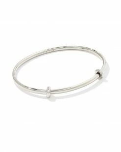 Kendra Scott Charm Bangle Bracelet In Sterling Silver