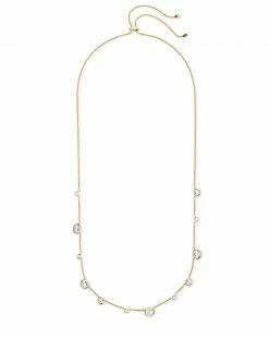 Kendra Scott Clementine Choker Necklace In Gold -Demi-Fine Jewelry Shop kendra scott clementine necklace gold white cz 01 lg