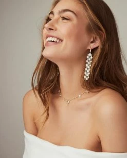 Kendra Scott Clementine Choker Necklace In Gold -Demi-Fine Jewelry Shop kendra scott clementine necklace gold white cz 03 lg