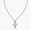 Kendra Scott Cross Pendant Necklace In Silver