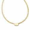 Kendra Scott Fern Metal Curb Chain Necklace In 18k Gold Vermeil