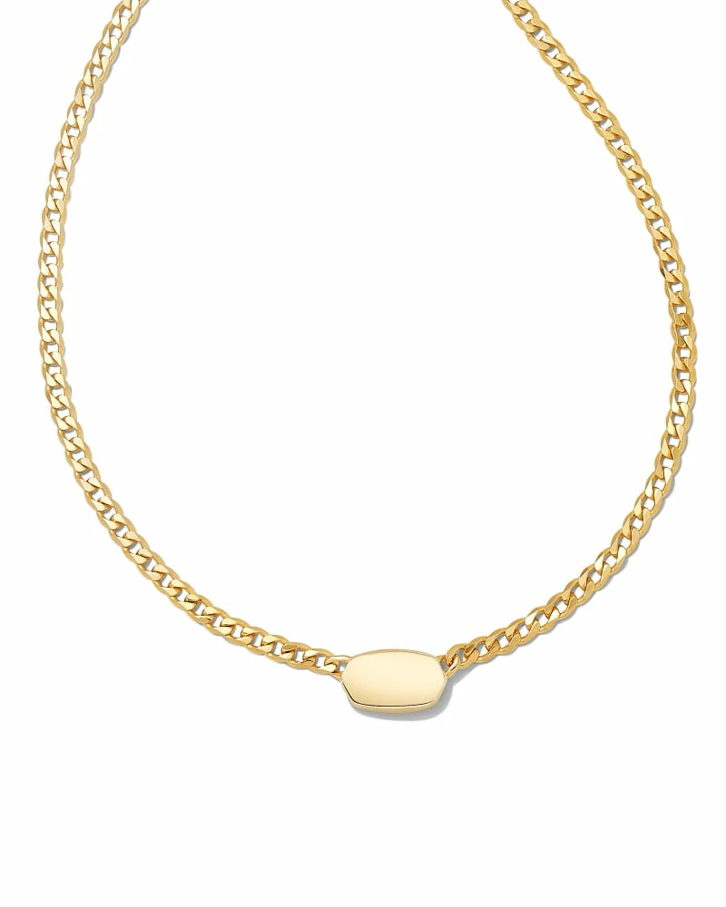 Kendra Scott Fern Metal Curb Chain Necklace In 18k Gold Vermeil 1 Kendra Scott Fern Metal Curb Chain Necklace In 18k Gold Vermeil