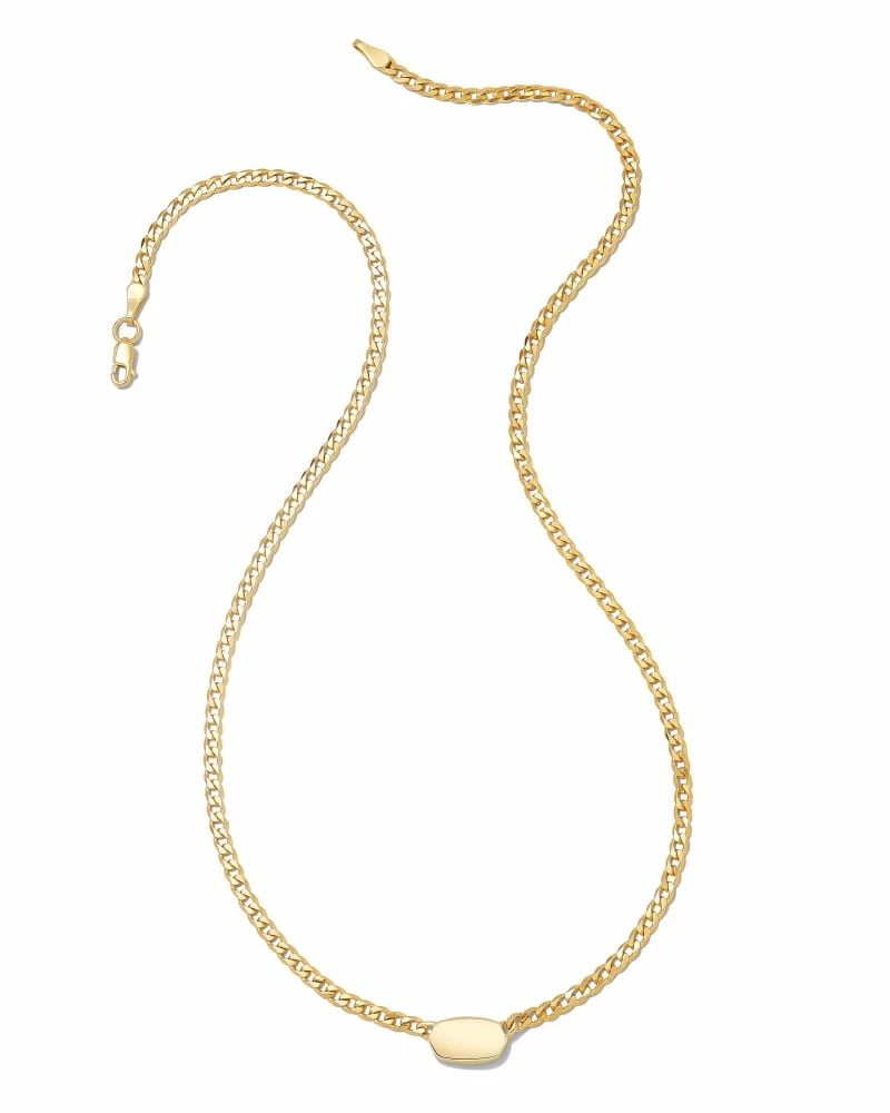 Kendra Scott Fern Metal Curb Chain Necklace In 18k Gold Vermeil 2 Kendra Scott Fern Metal Curb Chain Necklace In 18k Gold Vermeil - Image 2