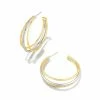Kendra Scott Dana Hoop Earrings In Mixed Metal