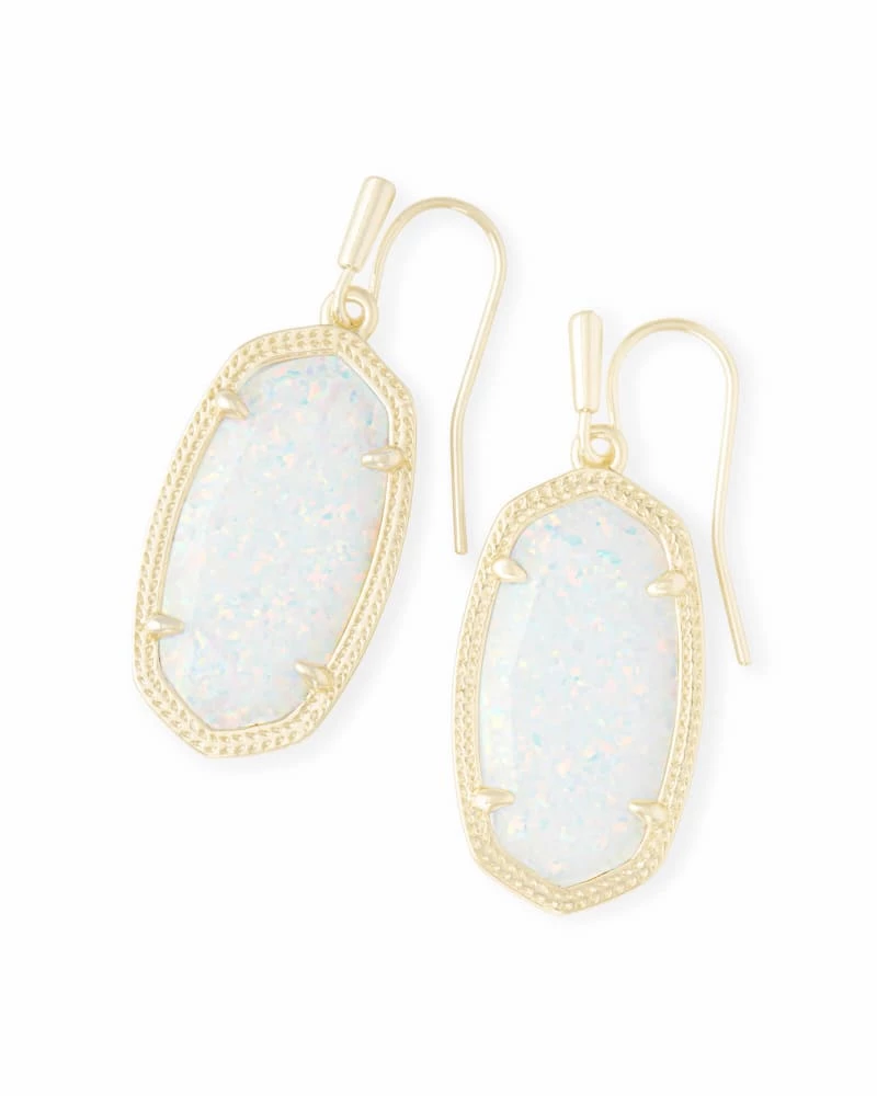 Kendra Scott Dani Gold Drop Earrings In White Kyocera Opal 1 Kendra Scott Dani Gold Drop Earrings In White Kyocera Opal