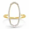 Kendra Scott Dani 14k Yellow Gold Open Ring In White Diamond