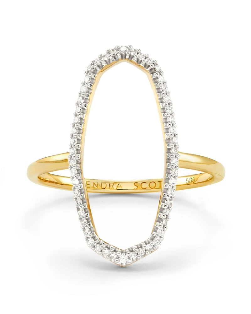 Kendra Scott Dani 14k Yellow Gold Open Ring In White Diamond 1 Kendra Scott Dani 14k Yellow Gold Open Ring In White Diamond