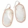 Kendra Scott Danielle Rose Gold Earrings In Ivory Pearl