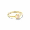 Kendra Scott Davie 18k Gold Vermeil Band Ring In Rainbow Moonstone