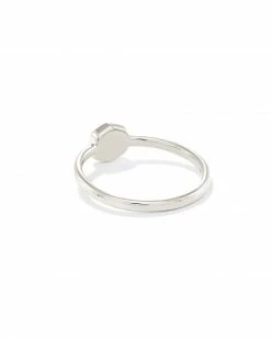 Kendra Scott Davie Sterling Silver Band Ring In Aquamarine -Demi-Fine Jewelry Shop kendra scott davie band ring sterling silver aquamarine 01