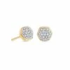 Kendra Scott Davie 18k Gold Vermeil Pave Stud Earrings In White Diamond