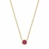 Kendra Scott Davie 18k Gold Vermeil Pendant Necklace In Ruby