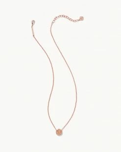 Kendra Scott Davie Rose Gold Pendant Necklace In Rose Gold Drusy -Demi-Fine Jewelry Shop kendra scott davie pendant necklace rose gold rose gold drusy 00 lg