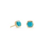 Kendra Scott Davie 18k Gold Vermeil Stud Earrings In Turquoise