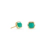 Kendra Scott Davie 18k Gold Vermeil Stud Earrings In Chrysoprase