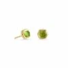 Kendra Scott Davie 18k Gold Vermeil Stud Earrings In Peridot