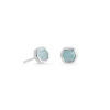 Kendra Scott Davie Sterling Silver Stud Earrings In Aquamarine