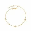 Kendra Scott Davie 18k Gold Vermeil Trio Delicate Bracelet In White Sapphire