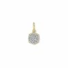 Kendra Scott Davis 18k Gold Vermeil Charm In White Diamond