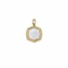 Kendra Scott Davis 18k Gold Vermeil Charm In Ivory Mother-of-Pearl