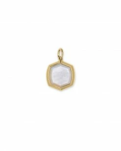 Kendra Scott Davis 18k Gold Vermeil Charm In Ivory Mother-of-Pearl