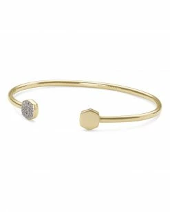 Kendra Scott Davis 18k Gold Vermeil Cuff Bracelet In White Diamond