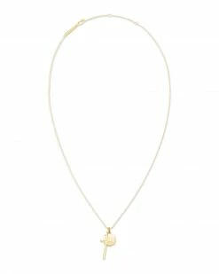 Kendra Scott Davis Cross Charm Necklace In 18k Yellow Gold Vermeil -Demi-Fine Jewelry Shop kendra scott davis cross charm necklace gold vermeil 01 lg