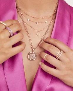 Kendra Scott Shannon 14k White Gold Collar Necklace In White Diamond -Demi-Fine Jewelry Shop kendra scott davis necklace rose gold pink illusion 02 lg