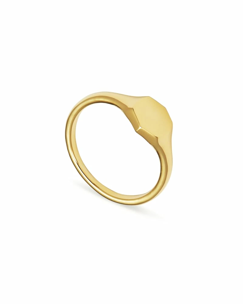 Kendra Scott Davis Signet Ring In 18k Gold Vermeil 4 Kendra Scott Davis Signet Ring In 18k Gold Vermeil - Image 4