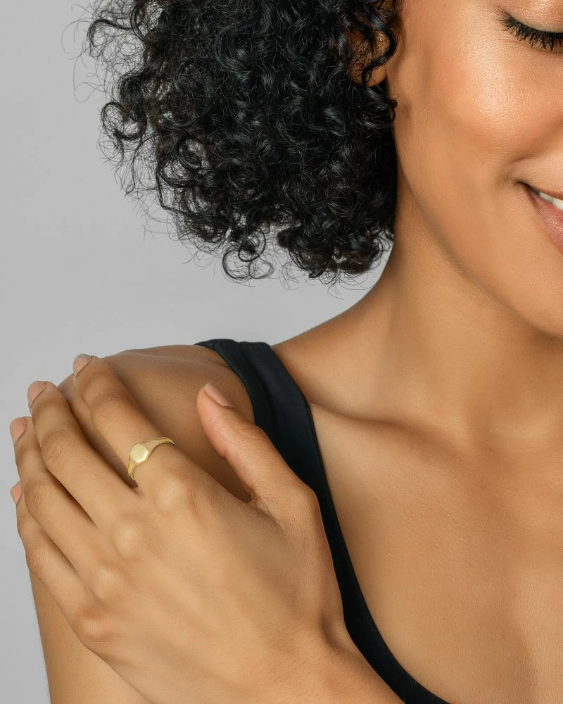Kendra Scott Davis Signet Ring In 18k Gold Vermeil 2 Kendra Scott Davis Signet Ring In 18k Gold Vermeil - Image 2