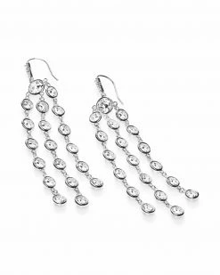 Kendra Scott Daya Statement Earrings In Silver -Demi-Fine Jewelry Shop kendra scott daya earrings silver white cz 01 lg