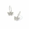 Kendra Scott Delicate Butterfly Sterling Silver Huggie Earrings In White Sapphire
