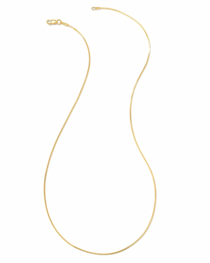 Kendra Scott Diamond Cut Snake Chain Necklace In 18k Gold Vermeil 1 Kendra Scott Diamond Cut Snake Chain Necklace In 18k Gold Vermeil