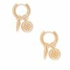 Kendra Scott Dira Convertible Coin Huggies In Rose Gold