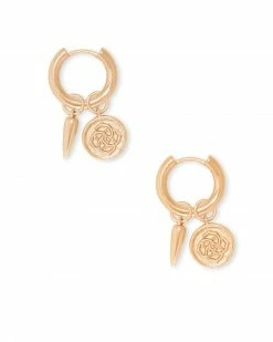 Kendra Scott Dira Convertible Coin Huggies In Rose Gold