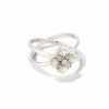 Kendra Scott Dira Stone Silver Double Band Ring In Ivory Mix
