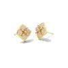 Kendra Scott Dira Stone Gold Stud Earrings In Pink Mix