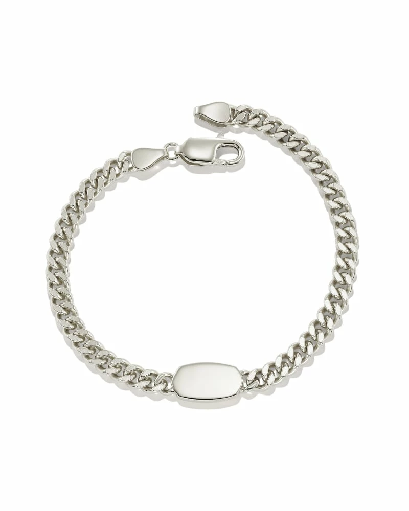 Kendra Scott Elaina Curb Chain Bracelet In Sterling Silver 1 Kendra Scott Elaina Curb Chain Bracelet In Sterling Silver