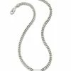 Kendra Scott Elisa Curb Chain Necklace In Sterling Silver