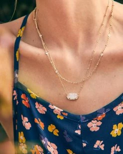 Kendra Scott Elisa Gold Multi Strand Necklace In Iridescent Drusy -Demi-Fine Jewelry Shop kendra scott elisa gold multi strand necklace iridescent drusy