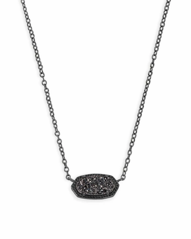Kendra Scott Elisa Pendant Necklace In Black Drusy 1 Kendra Scott Elisa Pendant Necklace In Black Drusy