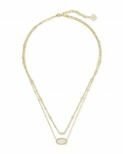 Kendra Scott Elisa Gold Multi Strand Necklace In Iridescent Drusy -Demi-Fine Jewelry Shop kendra scott elisa multi strand necklace gold iridescent drusy 01 lg