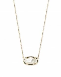 Kendra Scott Elisa 18k Gold Vermeil Pendant Necklace In Ivory Mother-of-Pearl