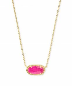 Kendra Scott Elisa Gold Pendant Necklace In Azalea Illusion