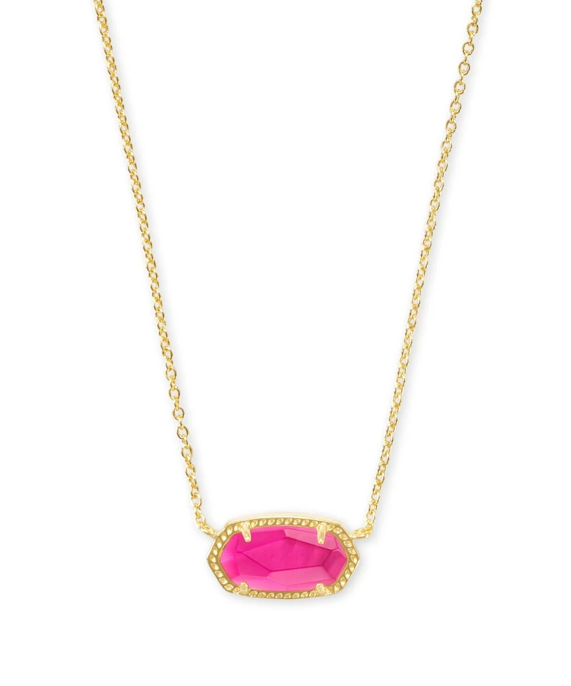 Kendra Scott Elisa Gold Pendant Necklace In Azalea Illusion 1 Kendra Scott Elisa Gold Pendant Necklace In Azalea Illusion